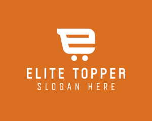 Online Cart Letter E  logo design