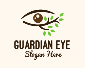 Leaf Branch Eye logo design