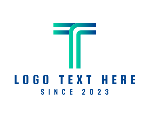 App - Web Developer Letter T logo design