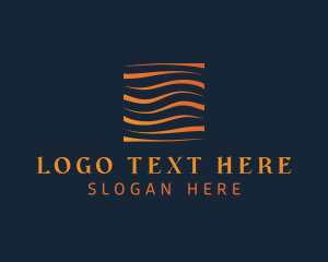 Abstract Water Wave Square logo