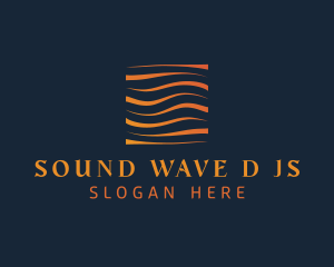 Abstract Water Wave Square logo design