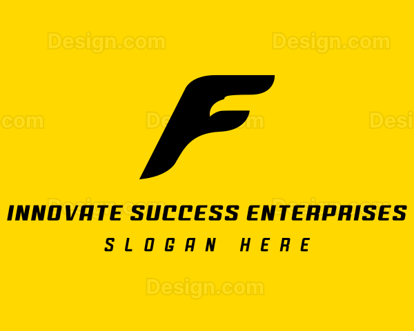 Logistics Falcon Letter F Logo