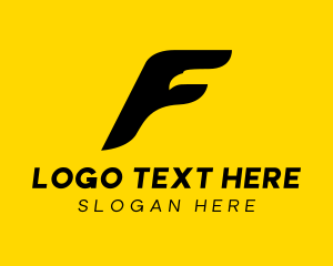Eagle - Logistics Falcon Letter F logo design