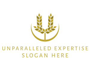 Modern U Wheat logo design