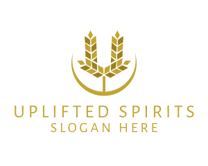 Modern U Wheat logo design