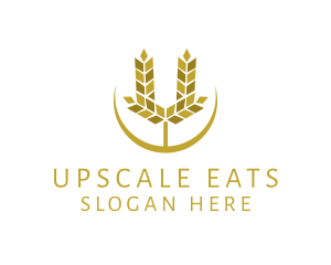 Modern U Wheat logo design