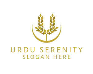 Modern U Wheat logo design