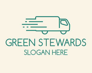 Green  Moving Truck logo design