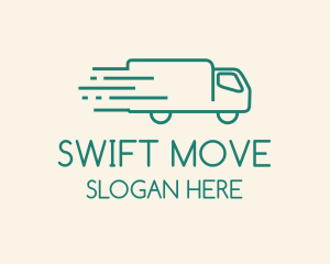 Green  Moving Truck logo design