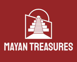 Architectural Mayan Temple  logo design