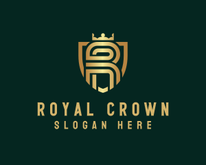Royal Crown Letter R logo design