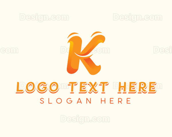 Swoosh Business Letter K Logo