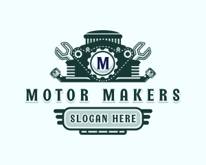Automotive Engine Motor Garage logo