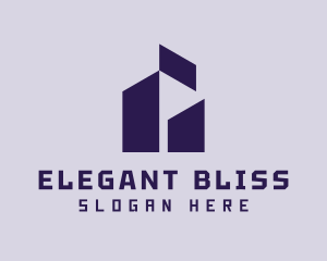 Violet Building Real Estate Logo