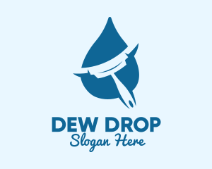 Squeegee Water Drop  logo design