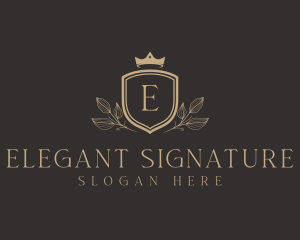 Elegant Crown Crest logo design