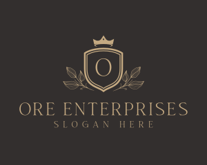 Elegant Crown Crest logo design