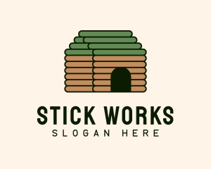 Stick Cottage House logo design