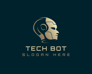 Artificial Intelligence Humanoid Robot logo design