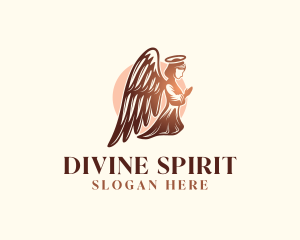 Religious Angel Woman logo