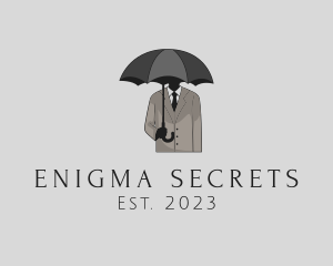 Mysterious Umbrella Man logo design