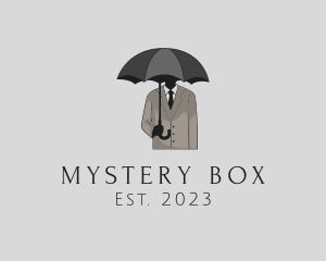 Mysterious Umbrella Man logo design