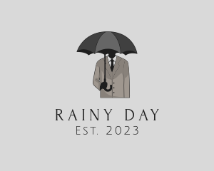 Mysterious Umbrella Man logo design