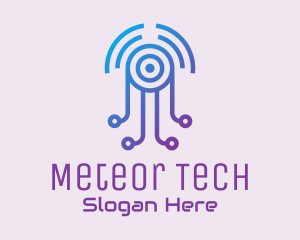 Futuristic Jellyfish Tech logo design