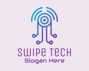 Futuristic Jellyfish Tech logo design