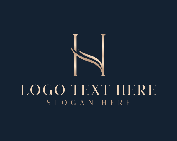 Elegant Wave Letter H logo