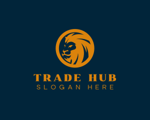  Lion Finance Trading logo design