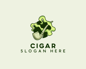 Vaping Smoke Nicotine logo design