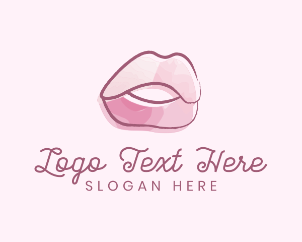 Watercolor Glossy Lips logo