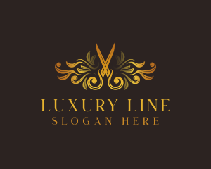 Luxury Scissors Tailoring logo design