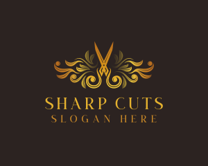 Luxury Scissors Tailoring logo design