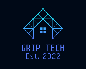 Smart Home Tech Circuit  logo design