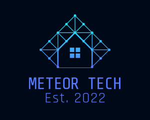 Smart Home Tech Circuit  logo design