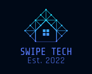 Smart Home Tech Circuit  logo design