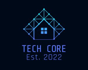 Smart Home Tech Circuit  logo design