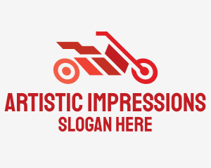 Red Motorbike Racing logo design