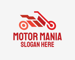 Red Motorbike Racing logo design