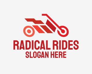 Red Motorbike Racing logo design