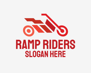 Red Motorbike Racing logo design