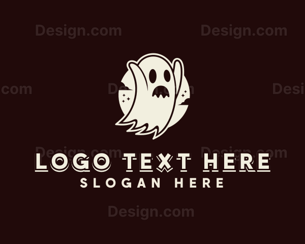 Spooky Ghost Haunted Logo