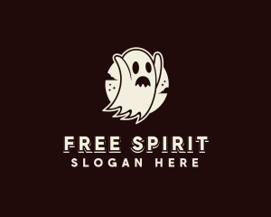 Spooky Ghost Haunted logo design