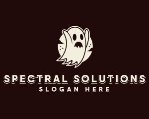 Spooky Ghost Haunted logo design