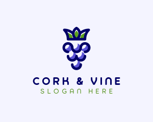 Crown Grape Fruit logo design