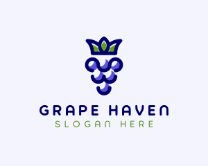 Crown Grape Fruit logo design