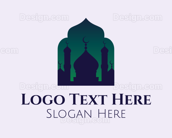 Aura Mosque Silhouette Logo