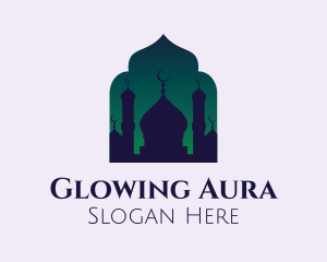 Aura Mosque Silhouette logo design